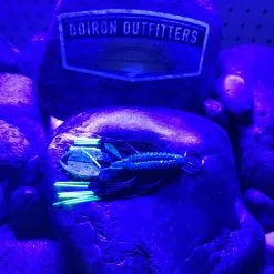 Tightlines UV BB-WSMR-BBT3 UV WHISKER SM PUNCH RATTLING 3"-UV BLUE BLACK WITH BLACK BLUE TIP