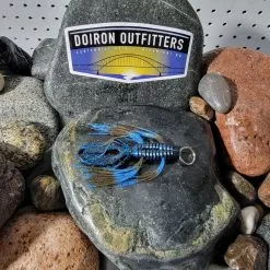 Tightlines UV BB-WSMR-OC3 UV WHISKER SM PUNCH RATTLING 3"-UV BLUE BLACK WITH OKEECHOBEE CRAW