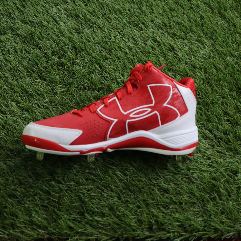 UNDERARMOUR IGNITE MID ST CC RED/WHITE BASEBALL CLEATS - Image 2