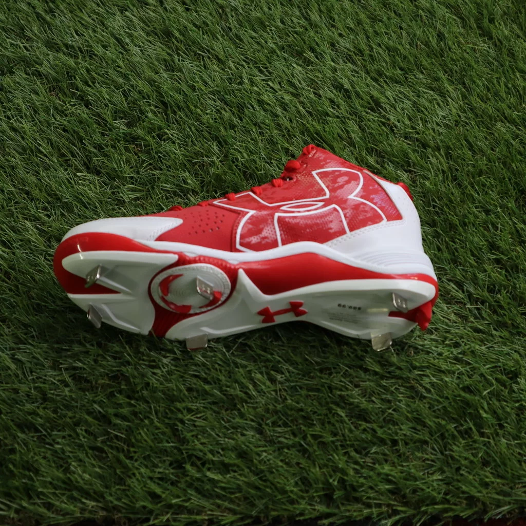 UNDERARMOUR IGNITE MID ST CC RED/WHITE BASEBALL CLEATS - Image 4